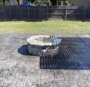 firepit with patio